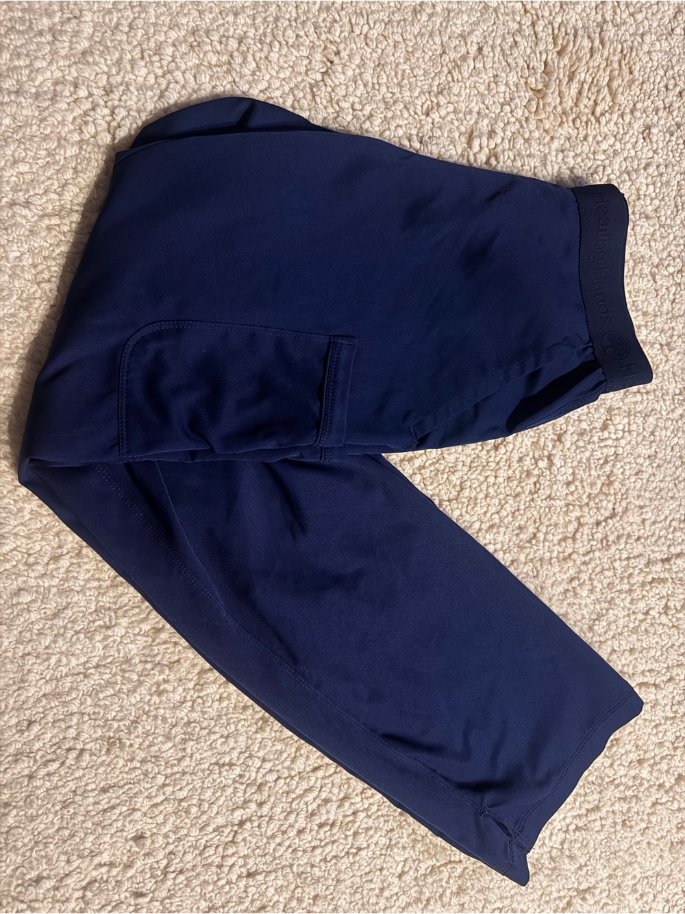 healing hands navy scrub pants with elastic waistband - Picture 4 of 4